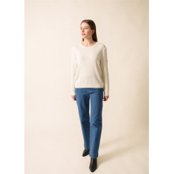 Pull en laine Cluses Blanc...