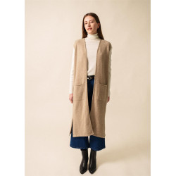 Gilet beige sans manches...