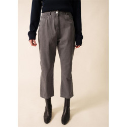 Pantalon Zelie gris Mom -...