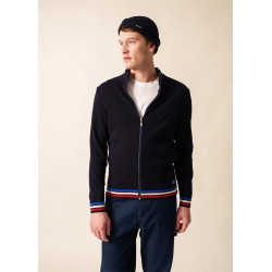 Cardigan tricolore en Laine...