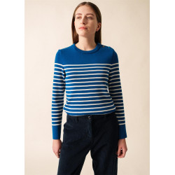 Pull marin rayé en Laine...