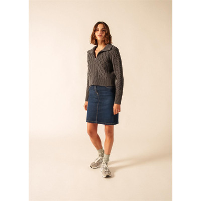 Gilet en Laine Césane zippé...