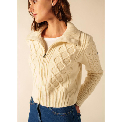 Gilet en Laine Césane écume...