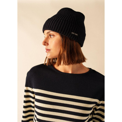 Bonnet en Laine Canot Navy...