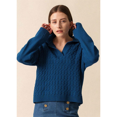 Pull vareuse en Laine...