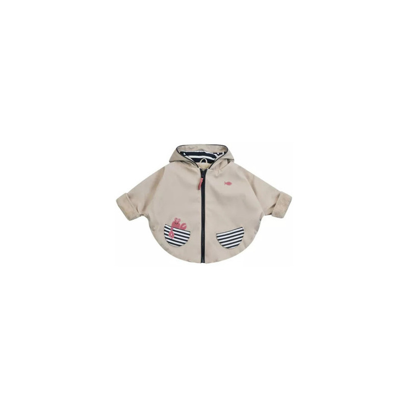 Manteau ciré enfant Week‑End à la Mer Cap Dingonette beige