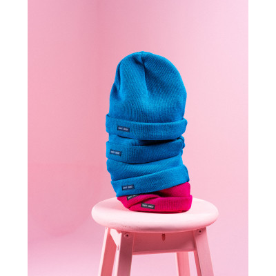 Bonnet en Laine uni Paon -...