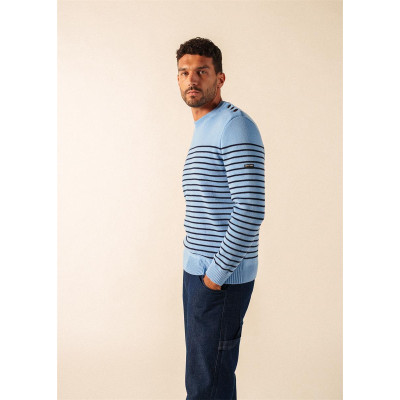 Pull marin rayé en Laine...