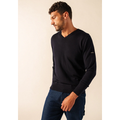 Pull Trieste Col V Navy -...