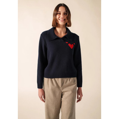 Pull Portune Navy/Tulipe -...