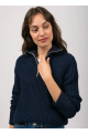 Pull col Camionneur foggia navy / champagne