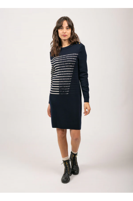 Robe PLATINE Navy/Ecume