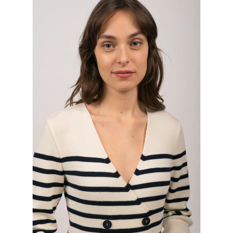 Robe Royale rayée Ecume / navy