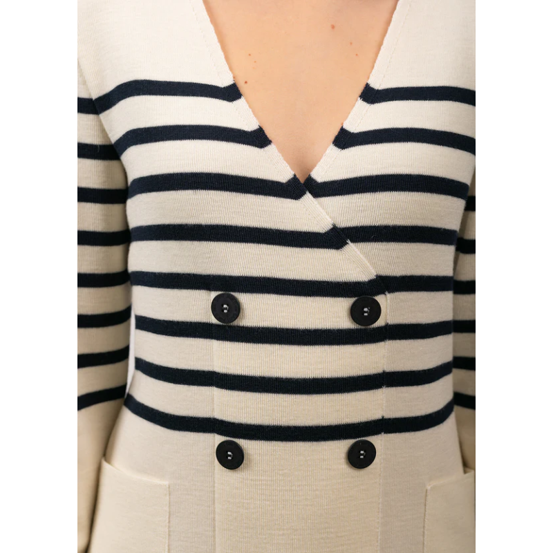 Robe Royale rayée Ecume / navy