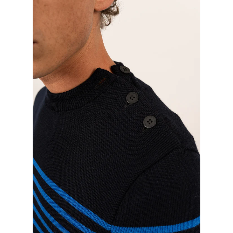 Pull Rochefort rayé gitane / navy