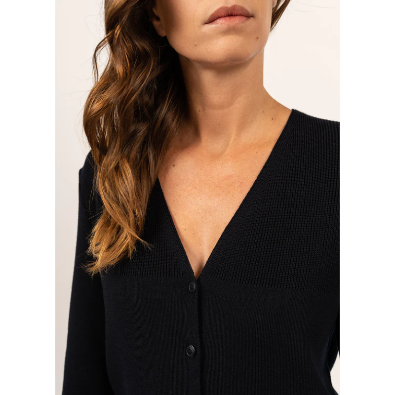 Gilet La Flotte en laine navy